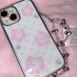 Aloha gal phone case (mint) - silver epoxy