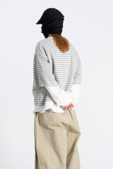 Zen Layered Damage Crop Sweatshirt