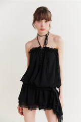 ANGEL HOOK DRESS black