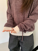 ハンカル テンセルラウンドロングスリーブTシャツ