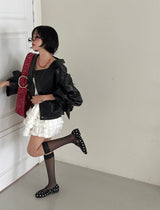 Big Ribbon Detachable Oversized Fit Rider Jacket