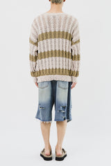 Jeff Destroyed Bermuda Denim