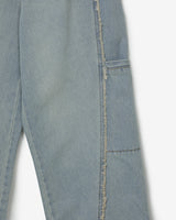 Diagonal fringe denim [ light blue ]