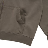 24FW BASIC BIO WASHING HOODIE ZIP UP COCOA