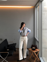 Lucain 307 Cotton Spandex Wide Pants / 5 colors