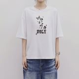 HOLY FLOWER BUTTERFLY OVER FIT SHORT-SLEEVED T-SHIRT_WHITE