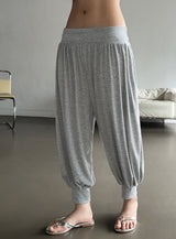 Relaxie Harem Yoga Ribbed Capri Pants 3color