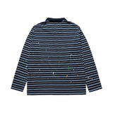 26SSストライプ ペイント ロングスリーブ Tシャツ