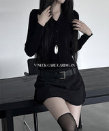 V-neck care cardigan (2color)