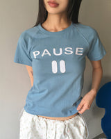Phen lettering raglan short-sleeved T-shirt