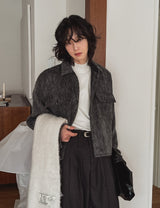 Need Mohair Crop Jacket
