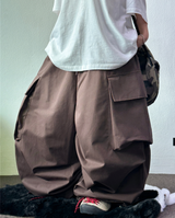 BIG BIG COTTON CARGO BALLOON WIDE OVER PANTS 🖤🩶🤎 - 3 COLORS