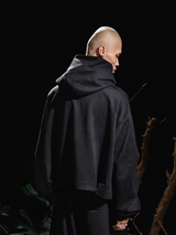24AW バタフライタッチマチェーテカフマスクフーデッドショートスエードジャケット
