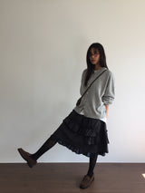 Lo-fi check layer skirt (1color)