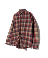 87-STAN088 Hab Vintage OverFit Pocket Long-Sleeved Check Shirt