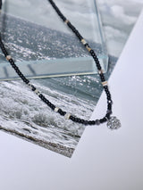 Rattan antique heart  beads necklace