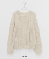 TL Wool Cable Round Knit