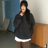 ソルピーオーバーサイズフィットナッピングコーデュロイフードTシャツ