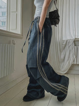 Tern line denim parachute pants