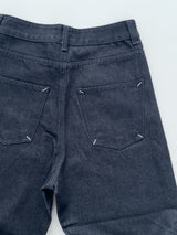 [Unisex/Non-Fade] Stitched Denim Wide Pants