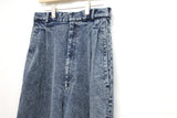 Washed Denim Wide Pants