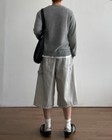 Wale Linen V-neck Knit