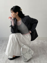 Aco Tiered Flare Long Skirt