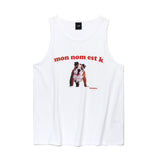 K プリントスリーブレスTシャツ / K PRINTING SLEEVLESS T-WHITE