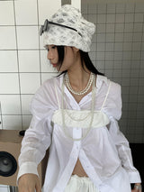 [SUNMI着用] ロング レイヤード パール ネックレス