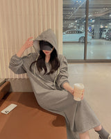 Fleece long one-piece with Hood