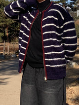 Brush Zip-Up Cardigan