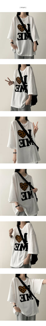 Love Hoppy Heart Boxy Fit Short Sleeve