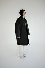 Oversized puffer coat, Dark brown