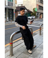 フードレイヤードロングスリーブ