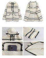 Style Hooded Wool Suede Coat