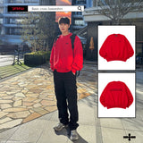  Basic cross Sweatshirt _ Red 