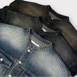 LMN Unbay Brush Crop Over Denim Jacket (3 colors)