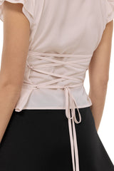 Pink rosy chiffon blouse