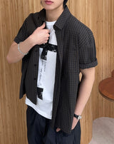 Retin check short-sleeve shirt