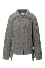 Toffee cable cardigan