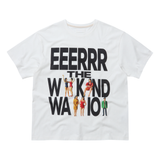Weekend warrior people artwork T-shirt (White)