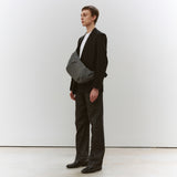 City Half Moon Messenger Bag_Khaki grey