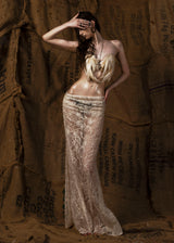 Mother See Through Maxi Skirt