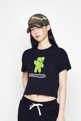 25SS エイリアンベアクロップショートスリーブTシャツ ブラック
