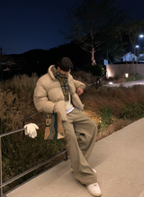 [In-house production]  ファーストコーデュロイカーゴストリングワイドパンツ