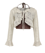 Frill Cardigan & Sleeveless Top