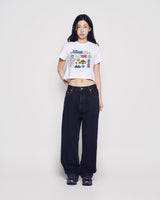 25FW WOMAN NY IMAGE CROP SHORT SLEEVE T-SHIRT WHITE