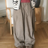 Nelz Corduroy Snap Wide Pants