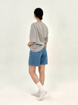 MEDIUM INDIGO DENIM SHORTS code 25008