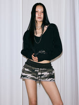 V NECK LAYERED KNIT